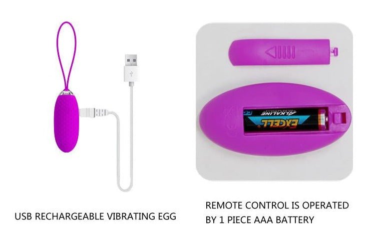 Ou vibrator JOANNA cu 12 moduri de vibratii si telecomanda wireless, incarcare USB, silicon premium, roz - imagine 6