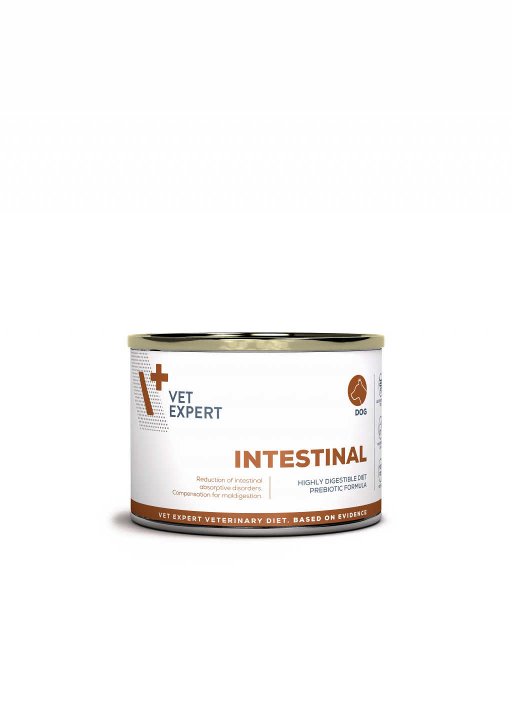 Hrana dietetica umeda pentru caini adulti si catei Vet Expert Intestinal Dog Elimination & Low Fat, 200 g