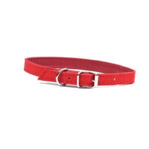 Zgarda caini, roz, material rezistent, 27-34 cm x 15 mm
