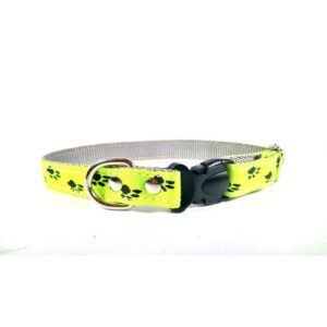 Zgarda ajustabila din chinga, verde/negru, rezistenta la rupere, 20 mm x 48 cm