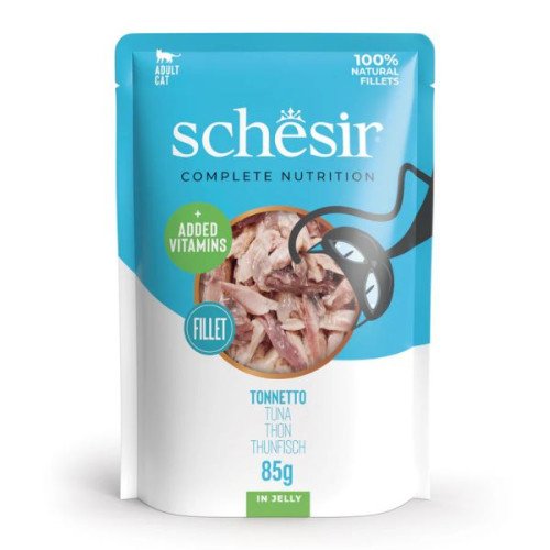 Hrana umeda pentru pisici Schesir plic cu ton in jeleu 85 g