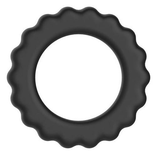 Inel penis pentru erectie prelungita, silicon premium, negru - imagine 2