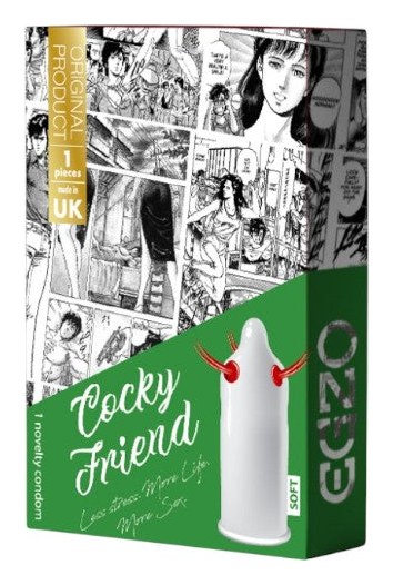 Prezervativ Egzo Cocky Friend cu proeminente pentru stimulare si placere intensa - imagine 2