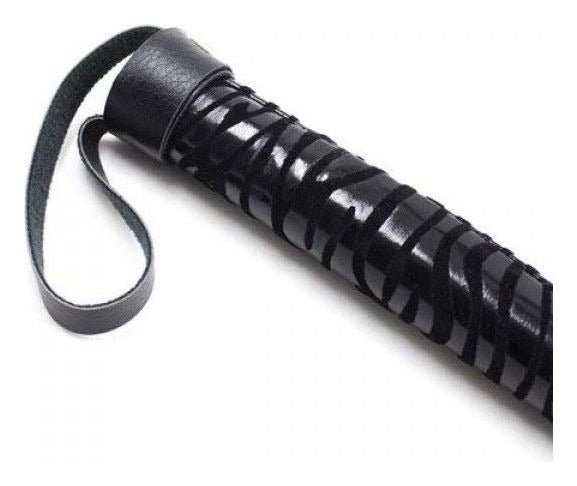 Bici din piele pentru jocuri erotice si bondage Easy Squash Whip, design premium si elegant, negru - imagine 2