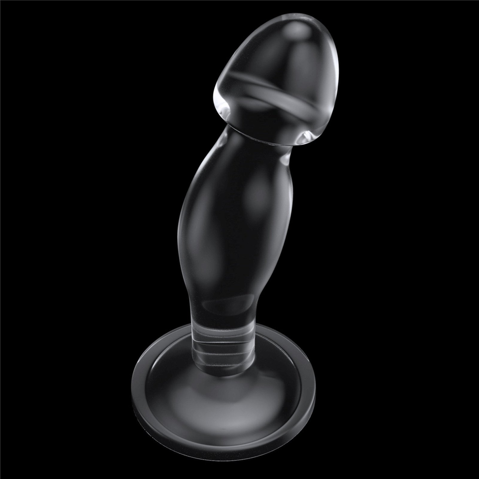 Dildo CRYSTAL 16.5 cm pentru stimulare punctul G si prostata, flexibil, transparent - imagine 3