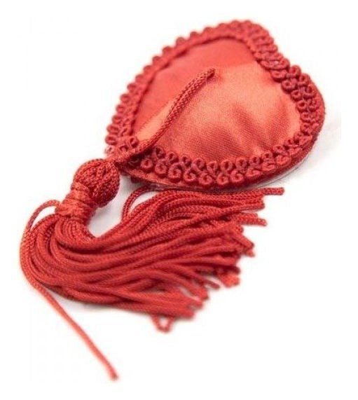 Accesorii pentru sani Heart Nipples Tassels din satin, autoadezive - imagine 2
