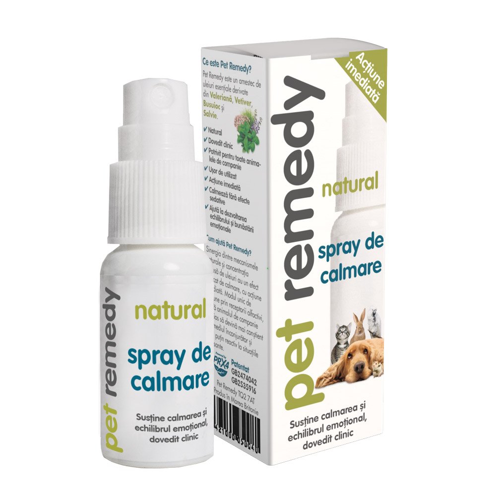 Pet Remedy mini spray calmare caini pisici, 15ml