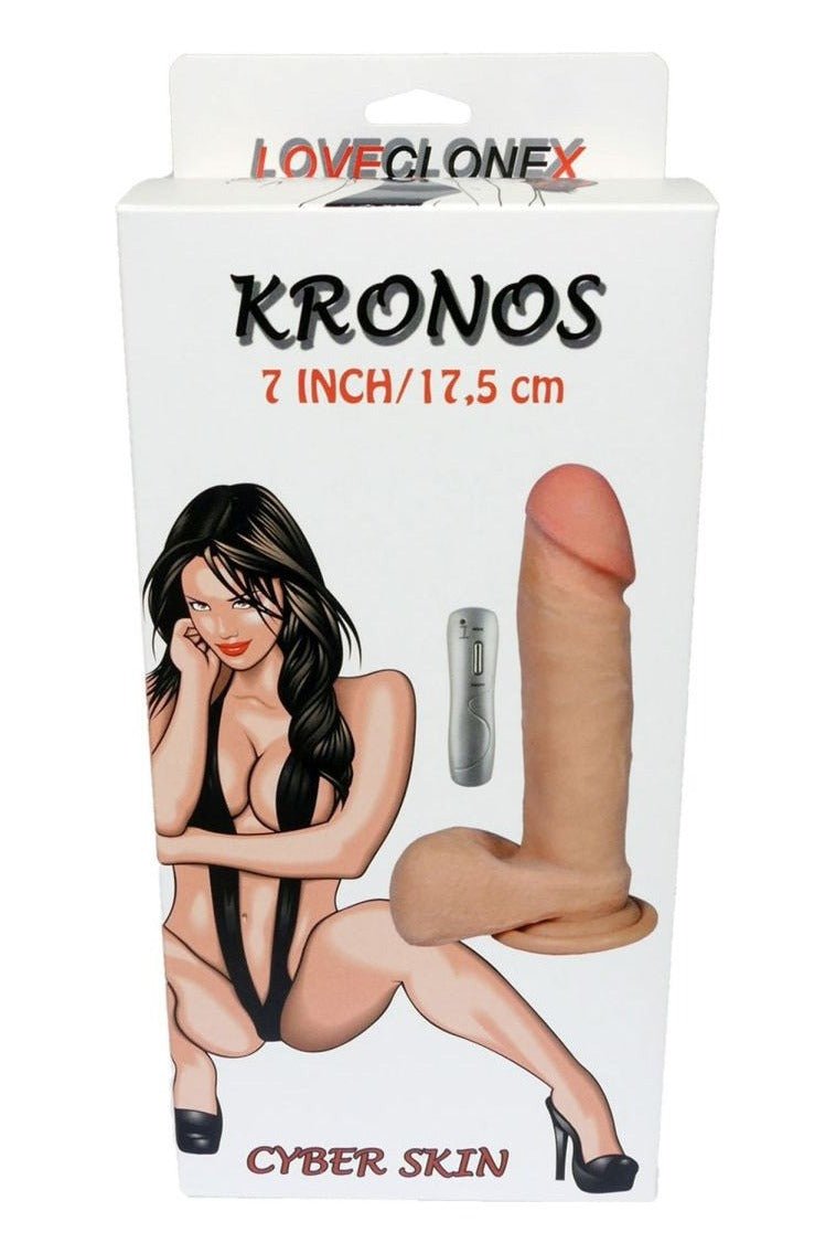 Vibrator realistic KRONOS LOVECLONEX 17.5 cm, 7 moduri de vibratii - imagine 5