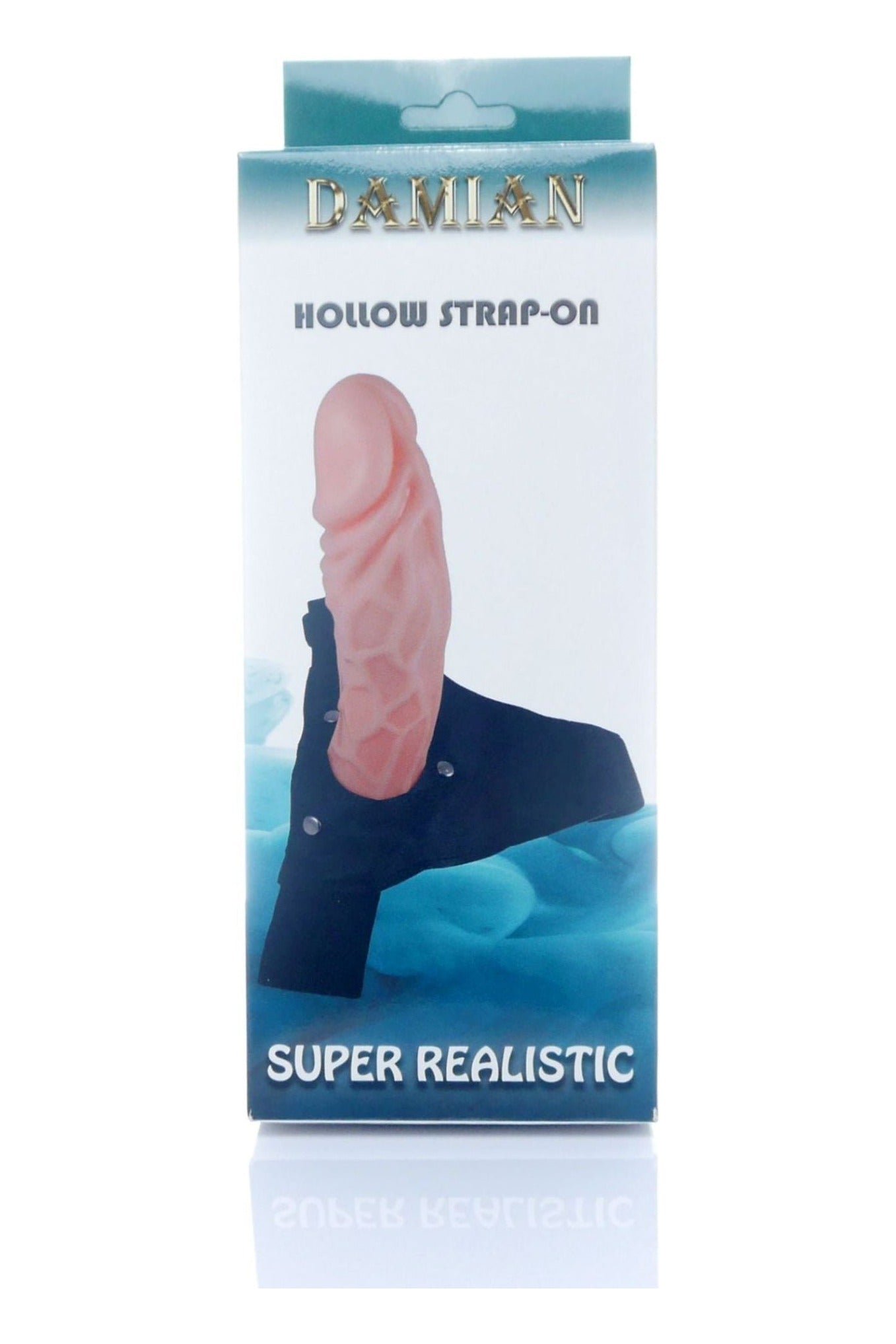 Strap-on Damian cu dildo flexibil, fixare confortabila si aspect realist 16 cm, bej - imagine 2