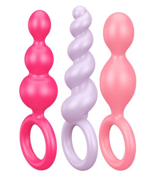 Set 3 Dopuri Anale Satisfyer Silicone Mix Culori