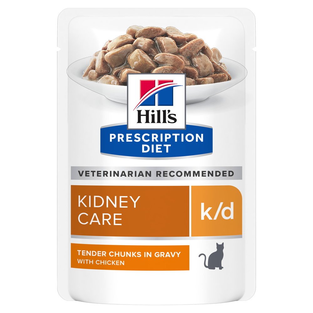 Hill's Prescription Diet k/d hrană umedă pentru pisici cu pui: 12 plicuri de 85 g