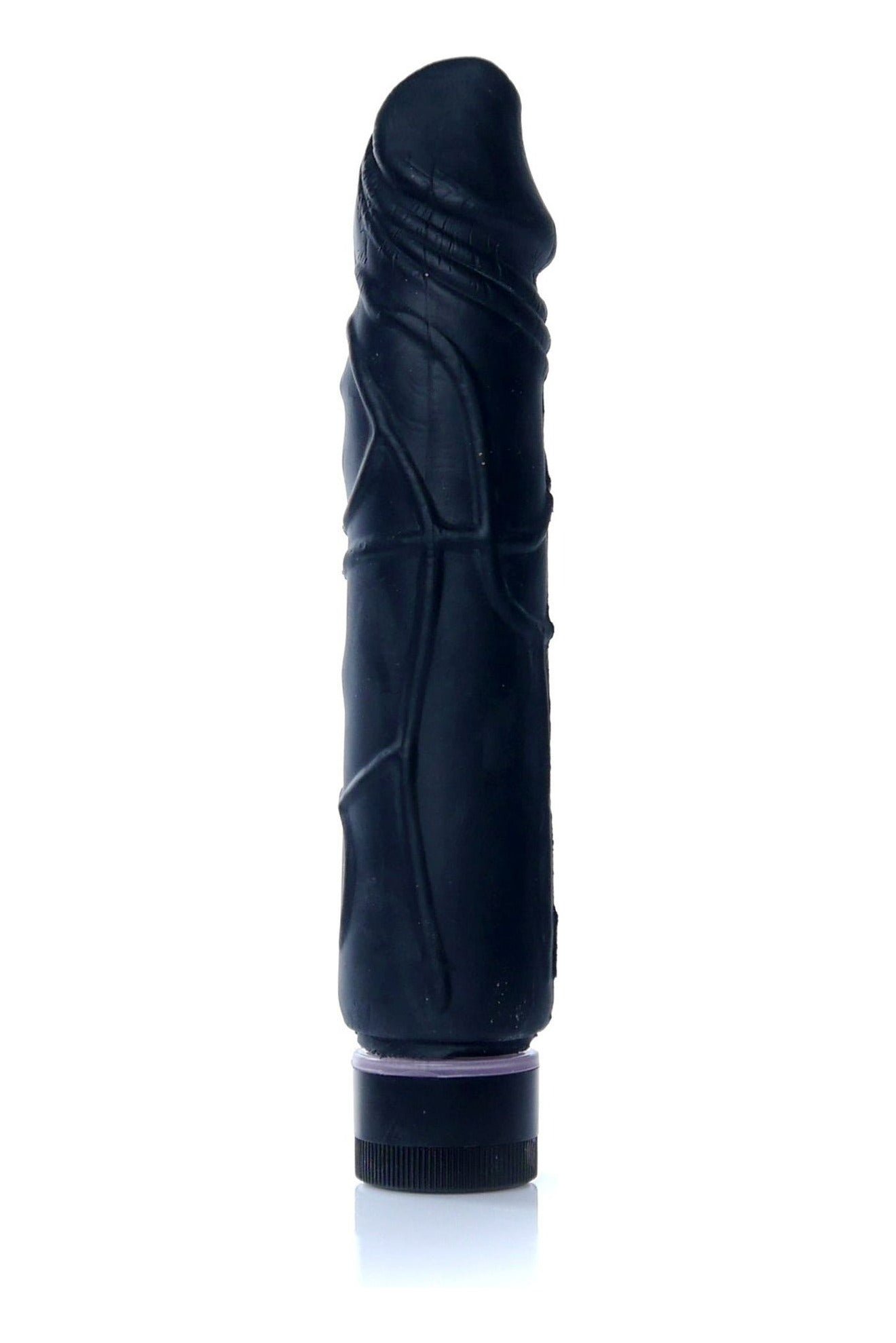 Vibrator realistic Real Skin Multispeed 20 cm,intensitate vibratii reglabila, negru