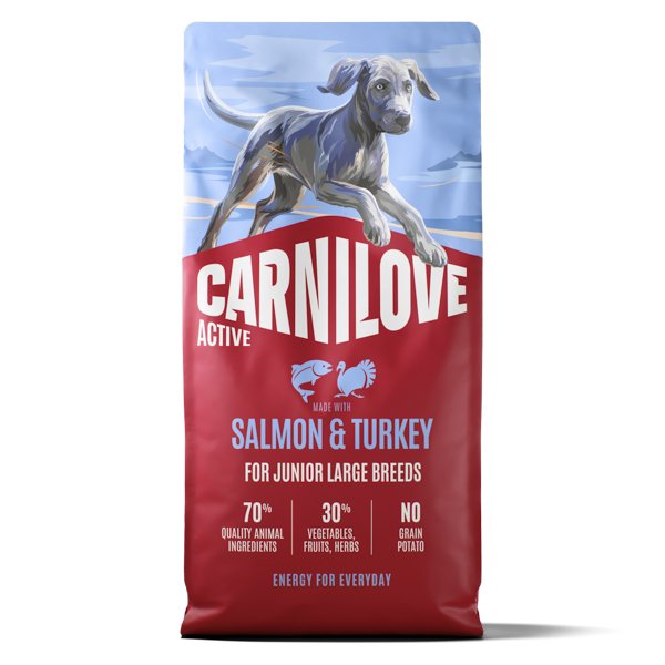Carnilove Active Dog Dry Salmon & Turkey Junior Large Breeds 12 kg