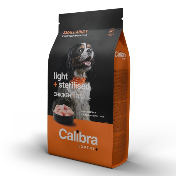 Calibra Dog Expert+ Adult Small Light & Sterilised Chicken 1,5 kg