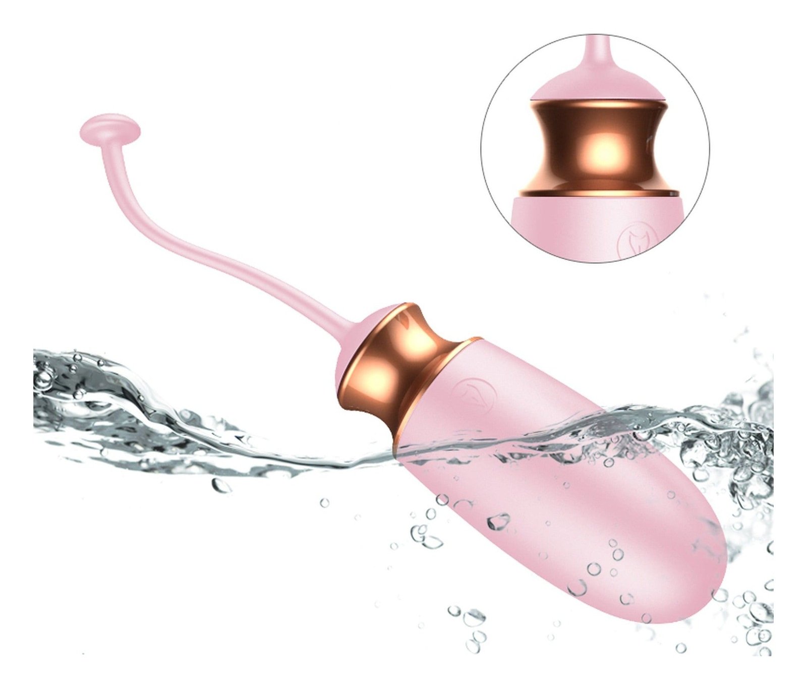 Ou vibrator Jaiko Love Egg functie de incalzire, control vocal, telecomanda wireless si incarcare USB, silicon medicinal, roz - imagine 5