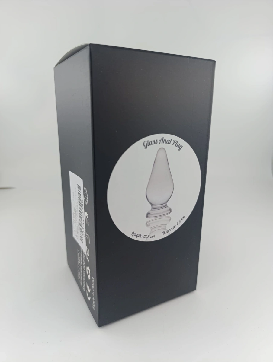 Dop Anal Glass Plug No. 5, Sticla Premium, Transparent, 12.5 cm, Guilty Toys, Sexxify