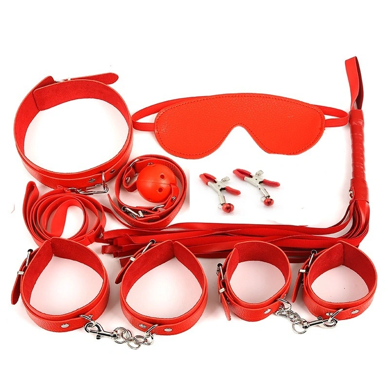 Set BDSM Pleasure & Power 7 Piese, Rosu, Guilty Toys