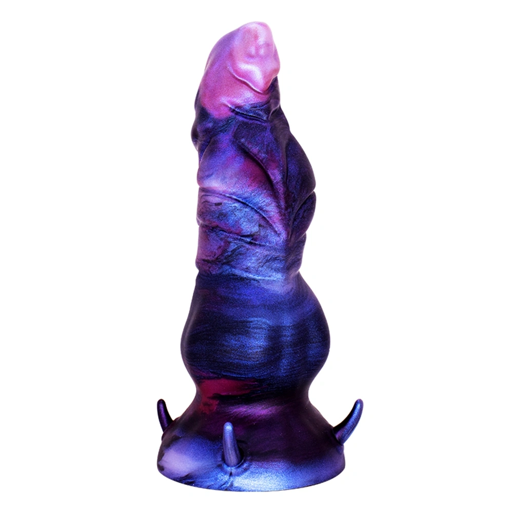 Dildo Fantasy No. 51 cu Ventuza, Silicon Lichid, Mov, 19.5 cm, Passion Labs
