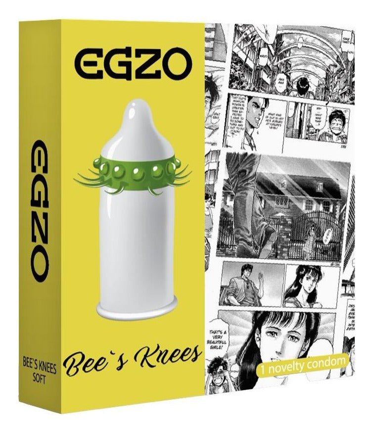 Prezervativ Egzo Bee`s Knees cu proeminente pentru stimulare si placere intensa - imagine 3