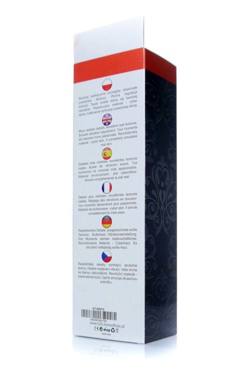 Vibrator realistic Real Skin Multispeed 20 cm,intensitate vibratii reglabila, negru - imagine 6