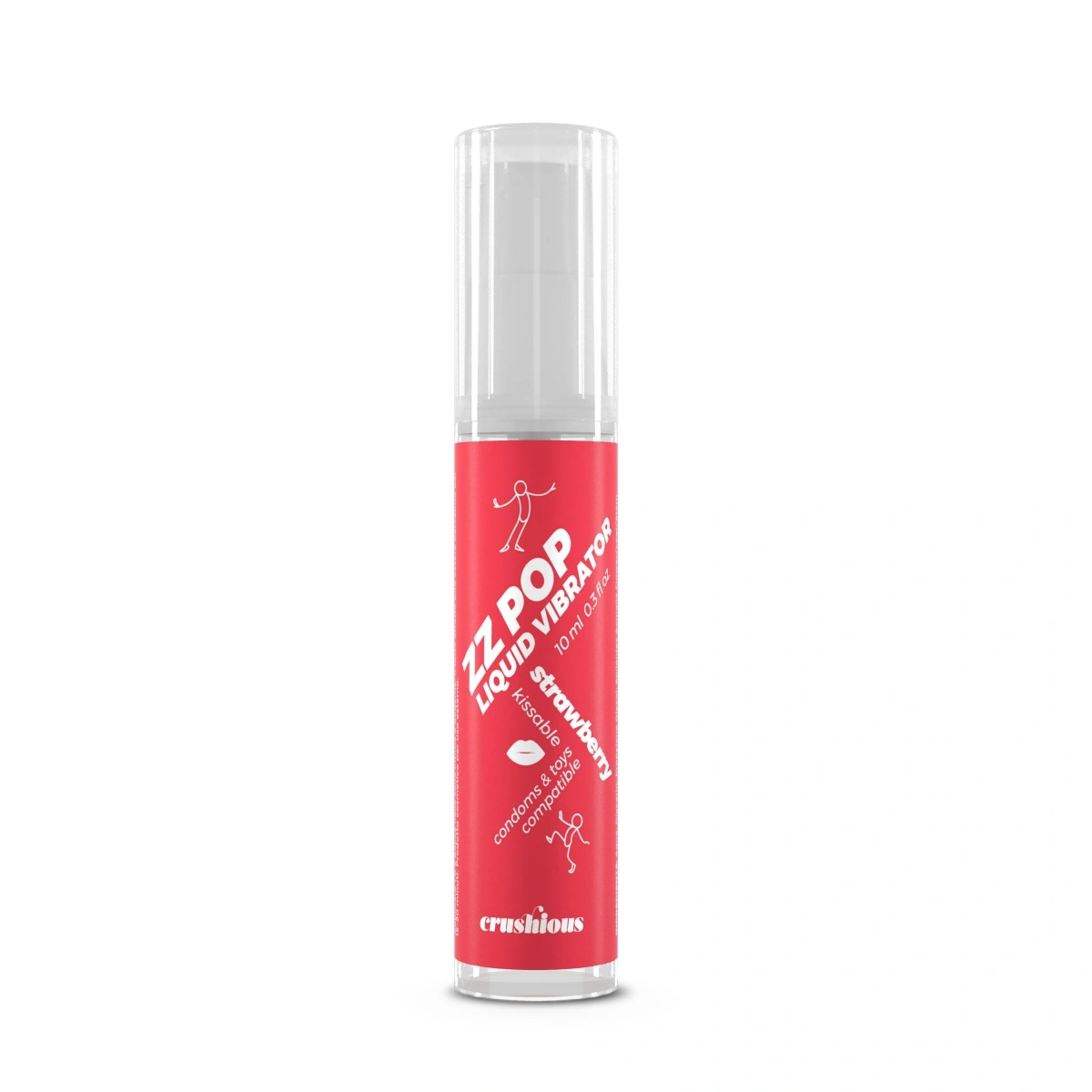 Lubrifiant ZZ Pop cu Efect Vibrator, Aroma Capsuni, 10 ml