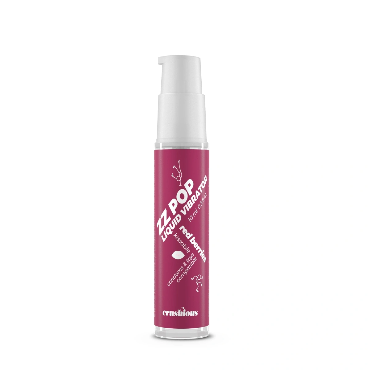 Lubrifiant ZZ Pop cu Efect Vibrator, Aroma Fructe Rosii, 10 ml