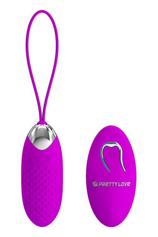 Ou vibrator JOANNA cu 12 moduri de vibratii si telecomanda wireless, incarcare USB, silicon premium, roz - imagine 4
