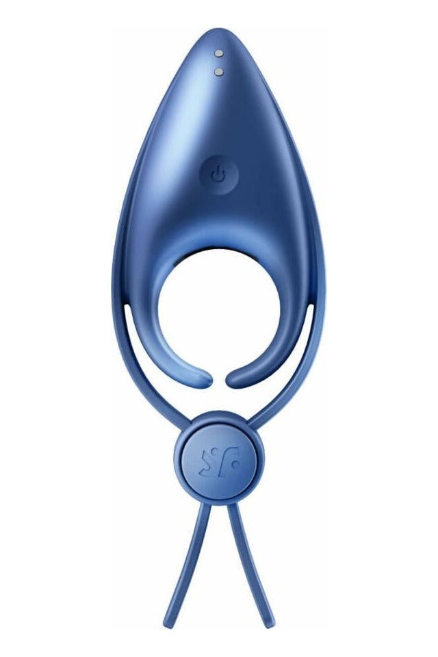 Inel cu vibratii pentru penis Satisfyer Sniper cu 12 moduri de vibratii, silentios, prindere reglabila, albastru - imagine 2