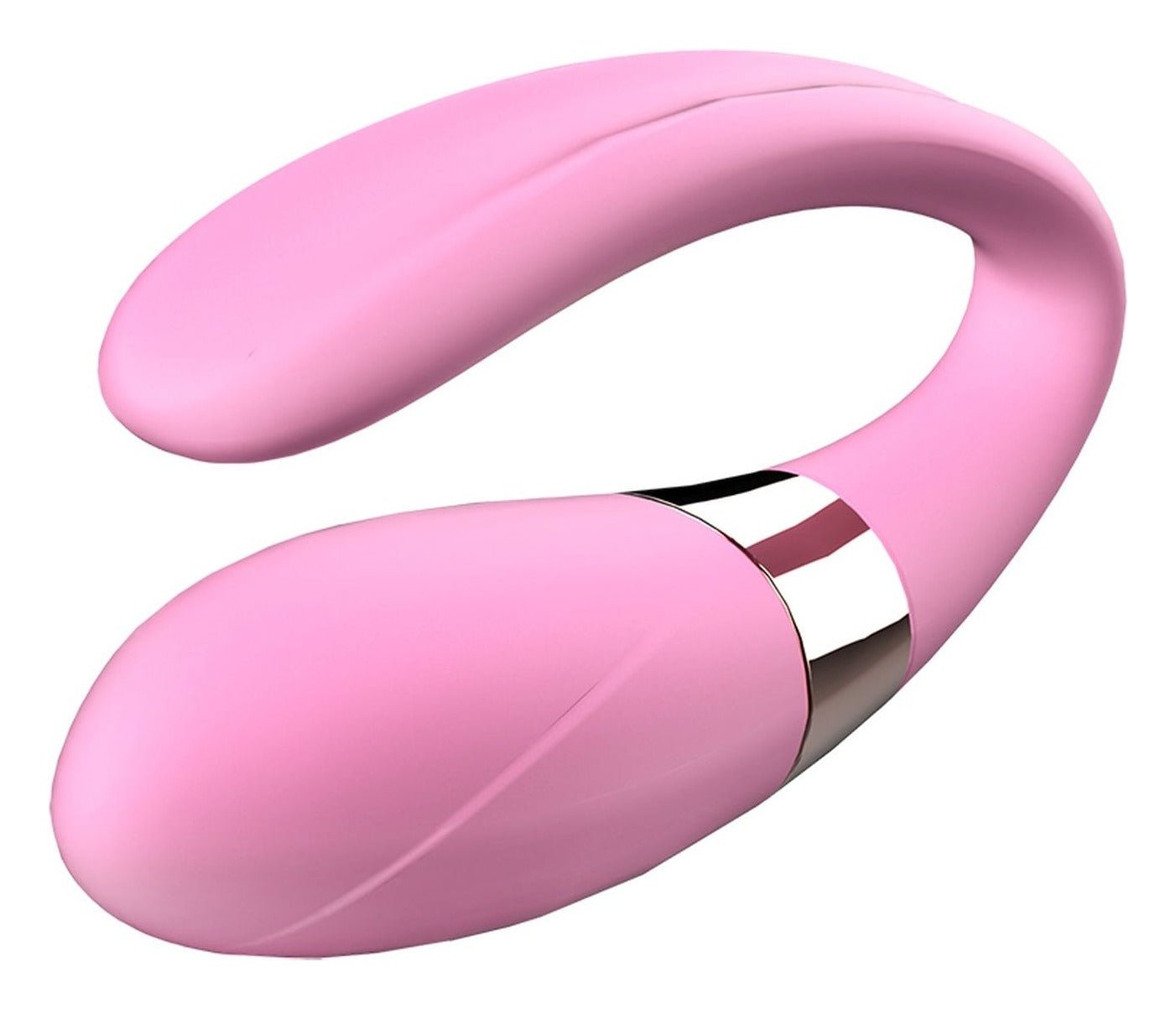 Vibrator pentru cuplu V-Vibe cu 7 moduri de vibratii, telecomanda wireless si incarcare USB, silentios, silicon premium, roz - imagine 3