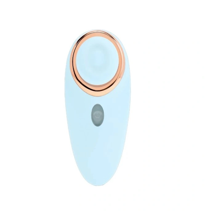 Stimulator Aurie 15 Moduri Tapare, 2 Accesorii Interschimbabile, Silicon si ABS, USB Magnetic, Albastru, 12 cm