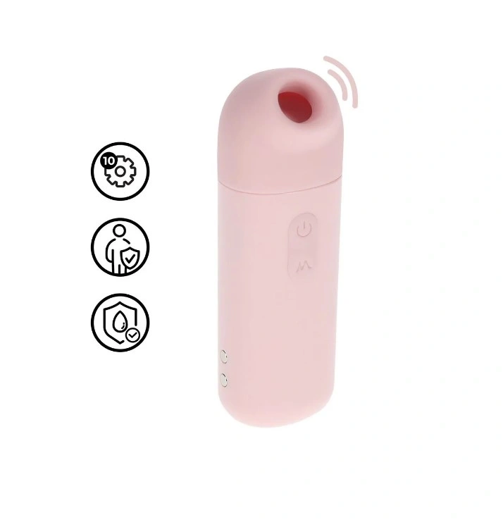 Stimulator Clitoris Sweetie, 10 Moduri Tapare, ABS si Silicon, USB Magnetic, Roz, 8.8 cm