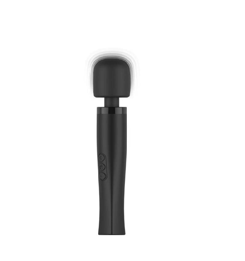 Vibrator MyMagicWand Medium, 7 Moduri Vibratii, 4 Intensitati de Viteza, Silicon, ABS, USB, Negru, 25.8 cm