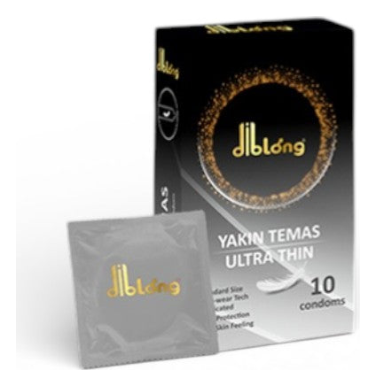 Prezervative ultra subțiri DIBLONG Ultra Thin, lubrifiate, din latex, 52 ± 2 mm, 10 buc