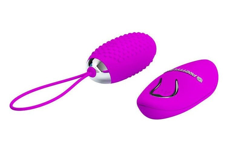 Ou vibrator JOANNA cu 12 moduri de vibratii si telecomanda wireless, incarcare USB, silicon premium, roz - imagine 3