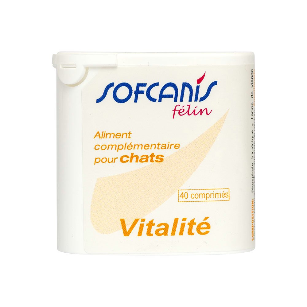 Supliment pentru pisici Sofcanis Felin Vitalite, 40 cp: creștere, vitalitate, sănătate osoasă și blană