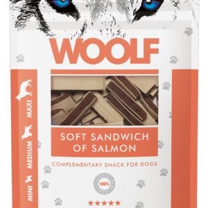 WOOLF DOG SNACKS Soft Sandwich of Salmon 100g