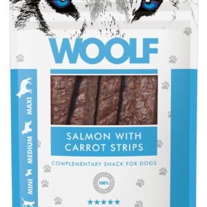 WOOLF DOG SNACKS Salmon with Carrot strips 100g