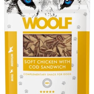 WOOLF DOG SNACKS Chicken with Cod Sandwich 100g