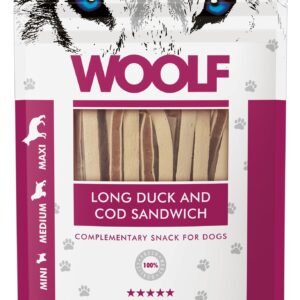 WOOLF DOG SNACKS Long Duck and Cod Sandwich 100g