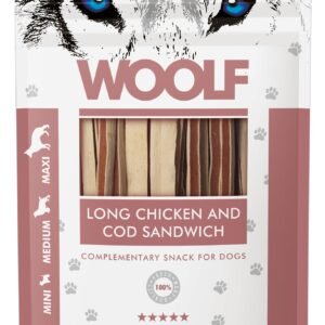 WOOLF DOG SNACKS Long Chicken & Cod Sandwich 100g