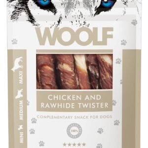 WOOLF DOG SNACKS Chicken and Rawhide Twister 100g