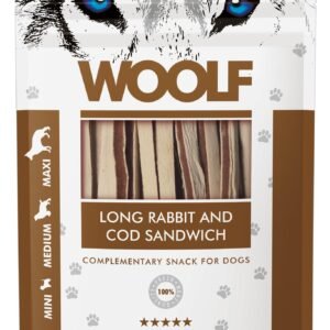 WOOLF DOG SNACKS Long Rabbit and Cod Sandwich 100g