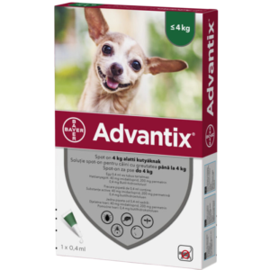 Advantix solutie antiparazitara pentru caini sub 4 kg, 1 pipeta