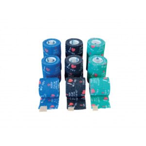 Bandaj elastic coeziv cu modele colorate, fără latex, FUN STRAP®, Genia 10CM X 4.5M