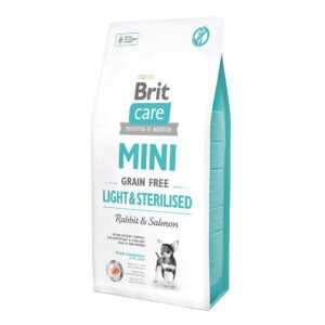 Brit Care Mini Grain Free Light & Sterilised, iepure si somon, 7 kg