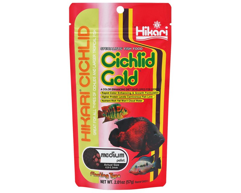 Dieta zilnica pentru ciclide HIKARI CICHLID GOLD MEDIUM 57GR