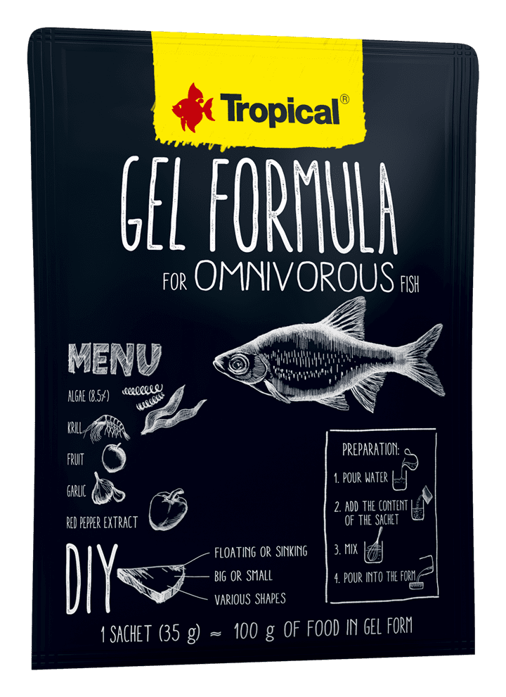 Hrana pentru pesti omnivor, Tropical Gel Formula, plic 35G