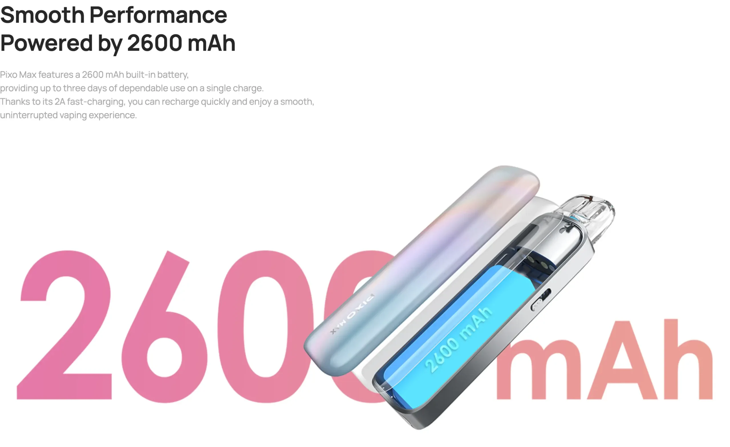 Kit Aspire Pixo Max Glory Black 2600mAh - imagine 8