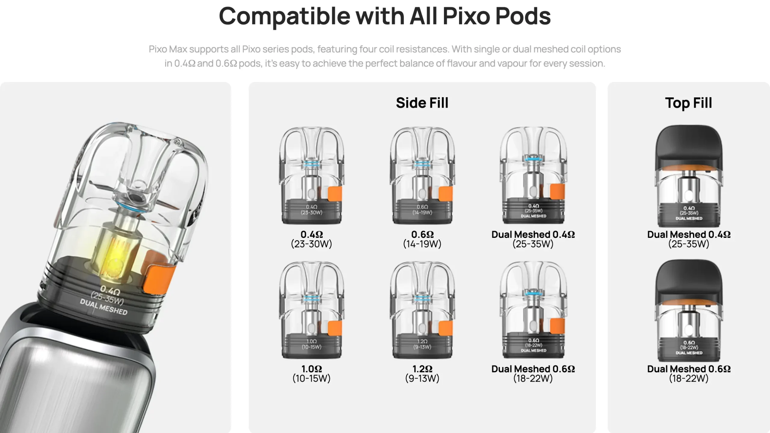 Kit Aspire Pixo Max Glory Black 2600mAh - imagine 14