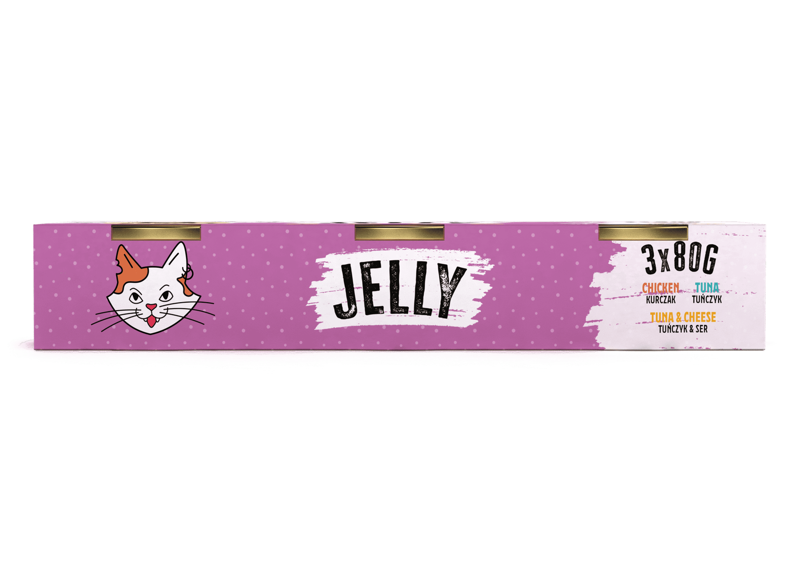 Recompensă umedă pentru pisici adulte Mr. Bandit Cat MIX Jelly, pui, ton, ton și brânză, 3x80g